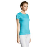MISS T-Shirt Damen 150 g/m² Blau – Seitenansicht