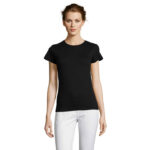 MISS T-Shirt Damen 150 g/m² Schwarz – Vorderansicht