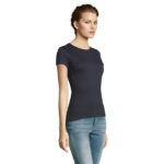 MISS T-Shirt Damen 150 g/m² Blau – Seitenansicht
