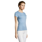 MISS T-Shirt Damen 150 g/m² Blau – Seitenansicht