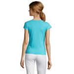 MOON T-Shirt Damen 150 g/m² Blau – Rückansicht
