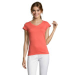 MOON T-Shirt Damen 150 g/m² Rot – Vorderansicht