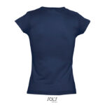 MOON T-Shirt Damen 150 g/m² Blau – Rückansicht
