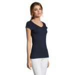 MOON T-Shirt Damen 150 g/m² Blau – Seitenansicht