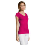 MOON T-Shirt Damen 150 g/m² Rosa – Seitenansicht