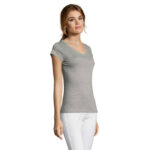 MOON T-Shirt Damen 150 g/m² Grau – Seitenansicht