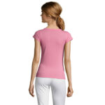 MOON T-Shirt Damen 150 g/m² Rosa – Rückansicht