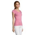MOON T-Shirt Damen 150 g/m² Rosa – Seitenansicht