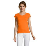 MOON T-Shirt Damen 150 g/m² Orange – Vorderansicht