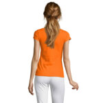 MOON T-Shirt Damen 150 g/m² Orange – Rückansicht