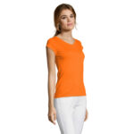 MOON T-Shirt Damen 150 g/m² Orange – Seitenansicht