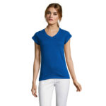 MOON T-Shirt Damen 150 g/m² Blau – Vorderansicht
