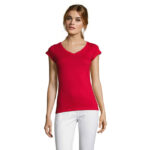 MOON T-Shirt Damen 150 g/m² Rot – Vorderansicht