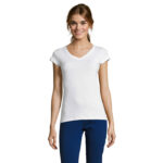 MOON T-Shirt Damen 150 g/m² White – Vorderansicht