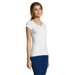 MOON T-Shirt Damen 150 g/m² White – Seitenansicht