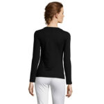 MAJESTIC Langarm-T-Shirt Damen 150 g/m² Schwarz – Rückansicht