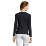 MAJESTIC Langarm-T-Shirt Damen 150 g/m² Blau – Rückansicht