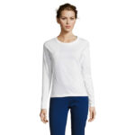 MAJESTIC Langarm-T-Shirt Damen 150 g/m² White – Vorderansicht