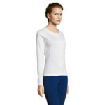 MAJESTIC Langarm-T-Shirt Damen 150 g/m² White – Seitenansicht