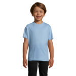 IMPERIAL T-Shirt Kinder 190 g/m² Blau – Vorderansicht