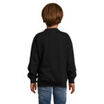 NEW SUPREME Sweatshirt Kinder 280 g/m² Schwarz – Rückansicht