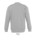 NEW SUPREME Sweatshirt Kinder 280 g/m² Grau – Rückansicht