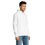SLAM Hoodie Unisex White – Seitenansicht
