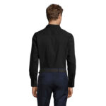 BRIGHTON Hemd Herren 140 g/m² Schwarz – Rückansicht