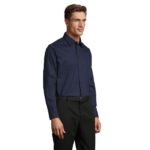 BRIGHTON Hemd Herren 140 g/m² Blau – Seitenansicht