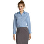EDEN Hemd Damen 140 g/m² Blau – Vorderansicht