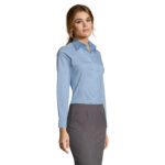 EDEN Hemd Damen 140 g/m² Blau – Seitenansicht