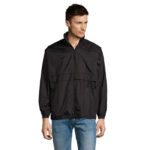 SURF Windbreaker Unisex Schwarz – Vorderansicht