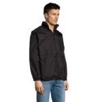 SURF Windbreaker Unisex Schwarz – Seitenansicht