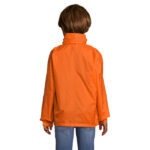 SURF Windbreaker Kinder 210 g/m² Orange – Rückansicht