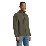 RELAX Softshelljacke Herren 340 g/m² Grün – Seitenansicht