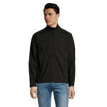 RELAX Softshelljacke Herren 340 g/m² Schwarz – Vorderansicht