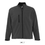RELAX Softshelljacke Herren 340 g/m² Schwarz – Vorderansicht