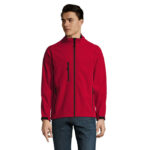 RELAX Softshelljacke Herren 340 g/m² Rot – Vorderansicht