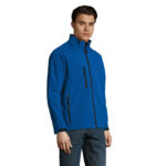 RELAX Softshelljacke Herren 340 g/m² Blau – Seitenansicht