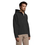 REPLAY Softshelljacke Herren 340 g/m² Schwarz – Seitenansicht
