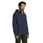 REPLAY Softshelljacke Herren 340 g/m² Blau – Seitenansicht