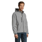REPLAY Softshelljacke Herren 340 g/m² Grau – Seitenansicht