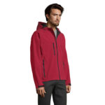 REPLAY Softshelljacke Herren 340 g/m² Rot – Seitenansicht