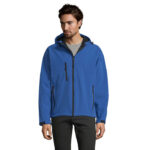 REPLAY Softshelljacke Herren 340 g/m² Blau – Vorderansicht