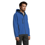 REPLAY Softshelljacke Herren 340 g/m² Blau – Seitenansicht