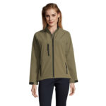 ROXY Softshelljacke Damen 340 g/m² Grün – Vorderansicht