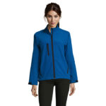 ROXY Softshelljacke Damen 340 g/m² Blau – Vorderansicht