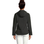 REPLAY Softshelljacke Damen 340 g/m² Schwarz – Rückansicht