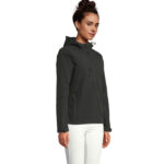 REPLAY Softshelljacke Damen 340 g/m² Schwarz – Seitenansicht