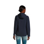REPLAY Softshelljacke Damen 340 g/m² Blau – Rückansicht